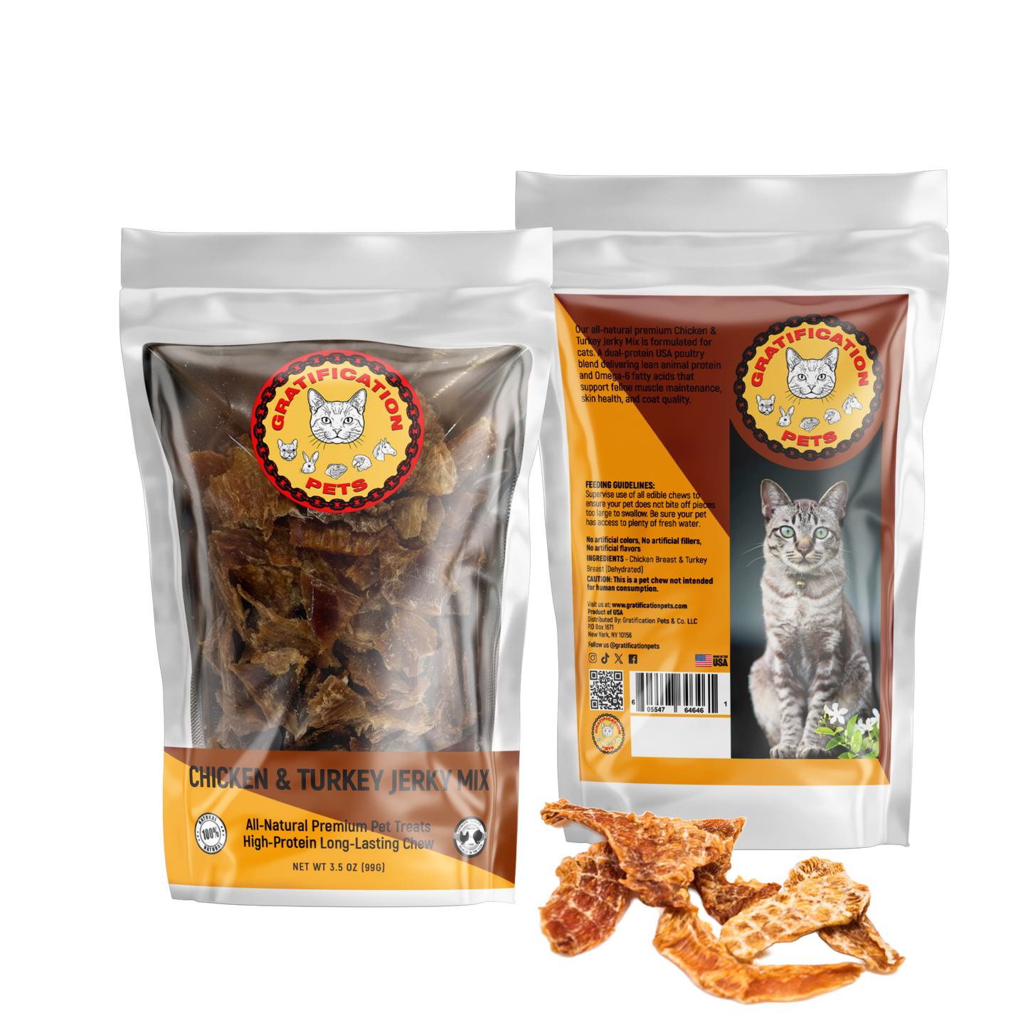 CAT CHICKEN & TURKEY JERKY MIX